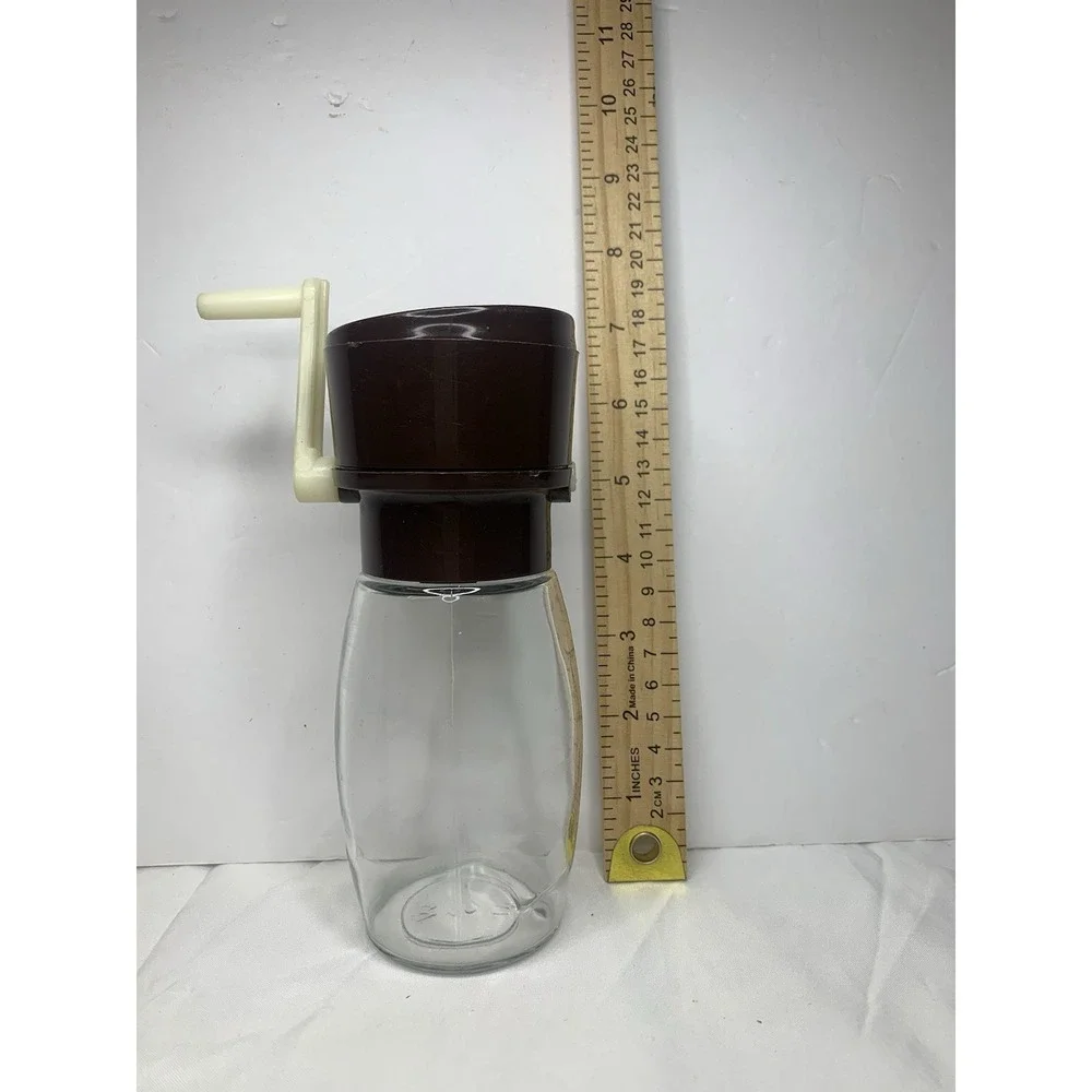 Vintage Gemco Glass‎ Jar W/ Lid Nut/ Herb/ Spice Grinder  Made In USA